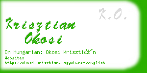 krisztian okosi business card